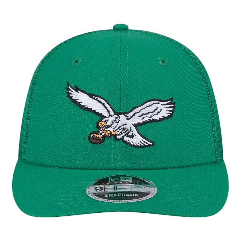 Philadelphia Eagles Green Mesh Trucker Low Profile New Era 9FIFTY Snapback Hat
