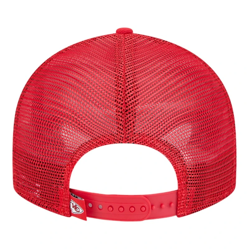 Kansas City Chiefs Red Mesh Trucker Low Profile New Era 9FIFTY Snapback Hat
