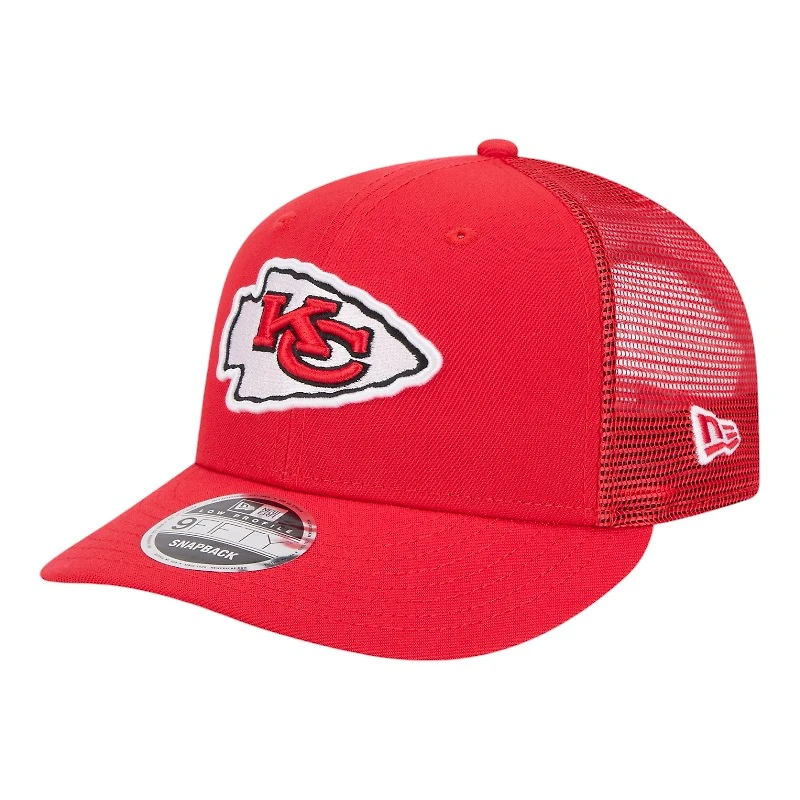 Kansas City Chiefs Red Mesh Trucker Low Profile New Era 9FIFTY Snapback Hat