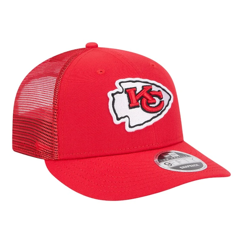 Kansas City Chiefs Red Mesh Trucker Low Profile New Era 9FIFTY Snapback Hat
