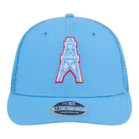 Houston Oilers Light Blue Mesh Trucker Low Profile New Era 9FIFTY Snapback Hat