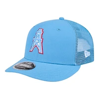Houston Oilers Light Blue Mesh Trucker Low Profile New Era 9FIFTY Snapback Hat