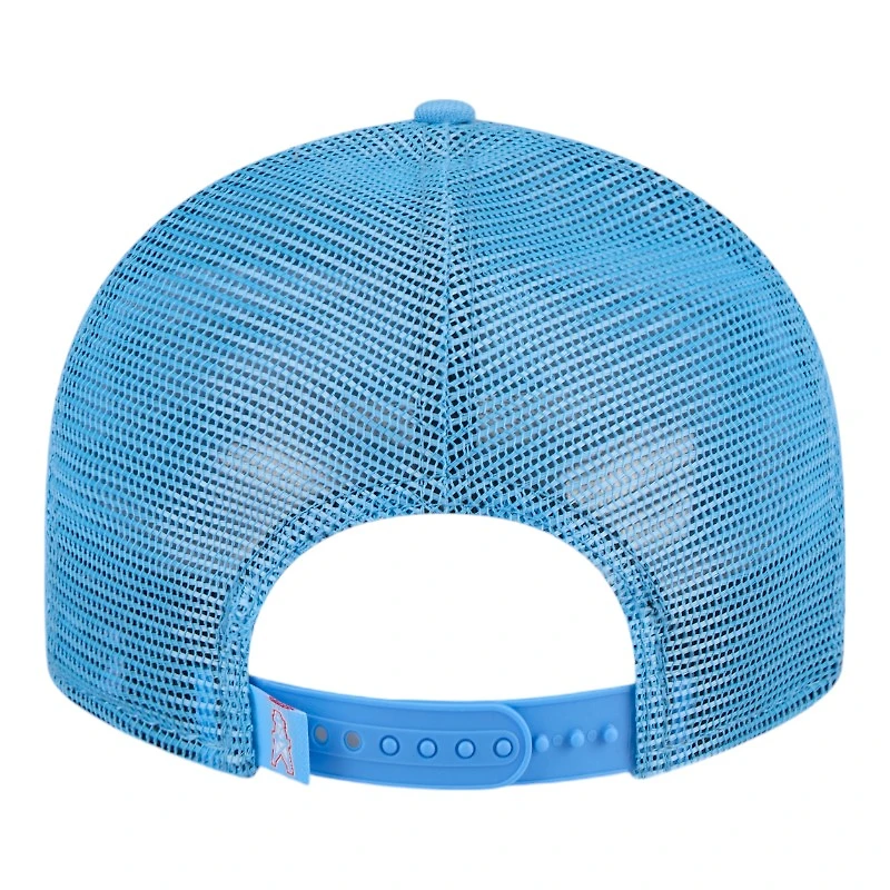 Houston Oilers Light Blue Mesh Trucker Low Profile New Era 9FIFTY Snapback Hat