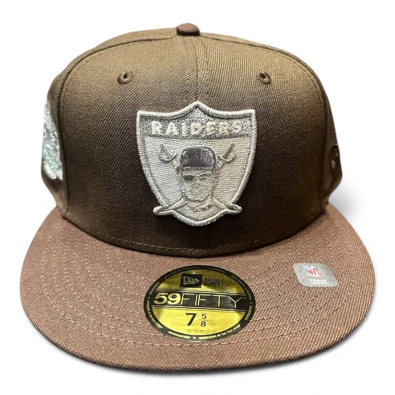Las Vegas Raiders Sneaky Brown Two Tone 1983 Pro Bowl Patch Green UV NFL New Era 59FIFTY Fitted Hat