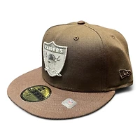 Las Vegas Raiders Sneaky Brown Two Tone 1983 Pro Bowl Patch Green UV NFL New Era 59FIFTY Fitted Hat
