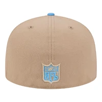 Houston Oilers Camel Brown and Light Blue New Era 59FIFTY Fitted Hat