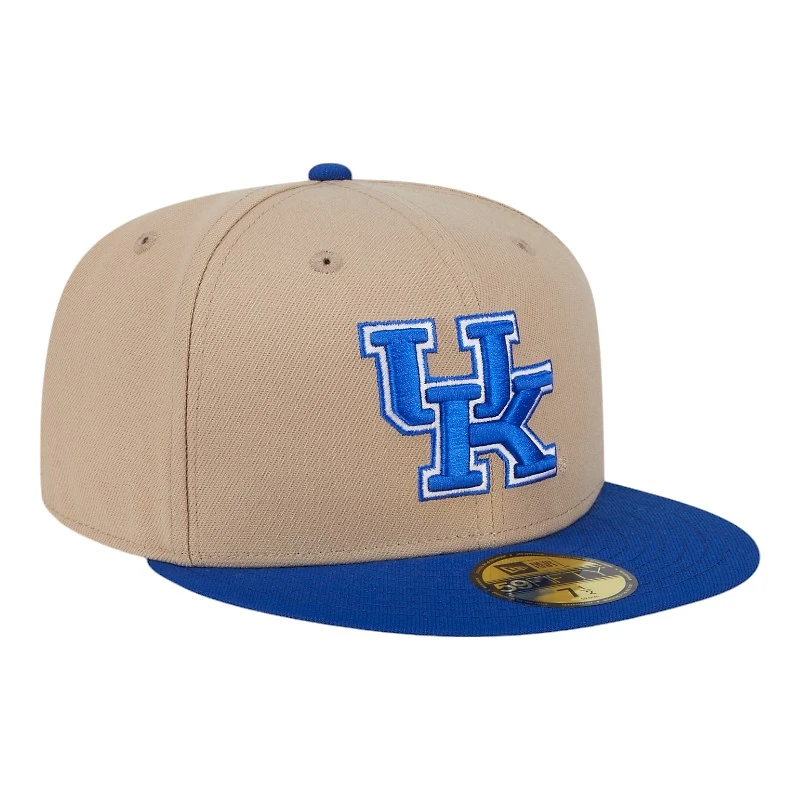 Kentucky Wildcats Camel Brown and Blue New Era 59FIFTY Fitted Hat