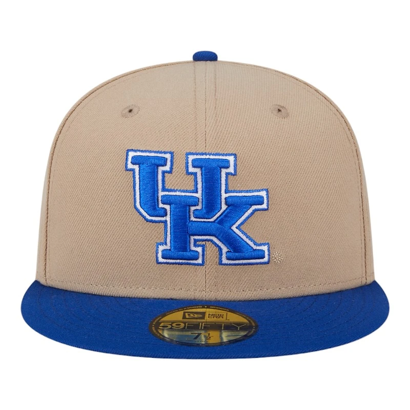 Kentucky Wildcats Camel Brown and Blue New Era 59FIFTY Fitted Hat