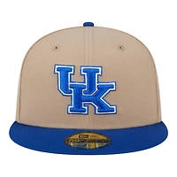 Kentucky Wildcats Camel Brown and Blue New Era 59FIFTY Fitted Hat