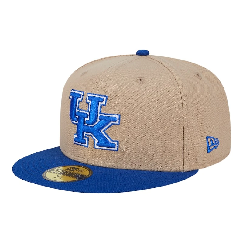 Kentucky Wildcats Camel Brown and Blue New Era 59FIFTY Fitted Hat