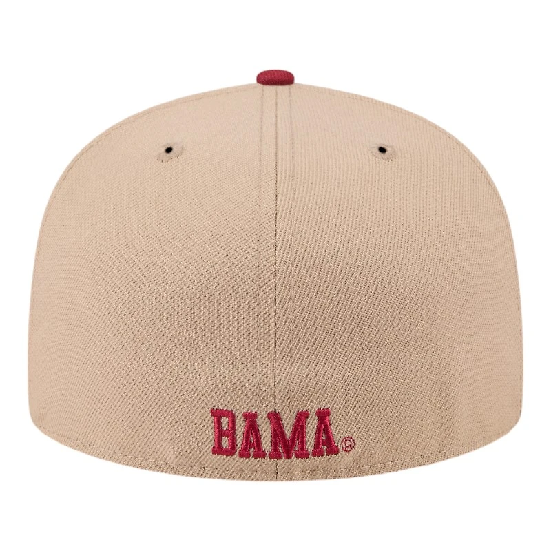 Alabama Crimson Tide Camel Brown and Red New Era 59FIFTY Fitted Hat