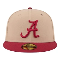 Alabama Crimson Tide Camel Brown and Red New Era 59FIFTY Fitted Hat