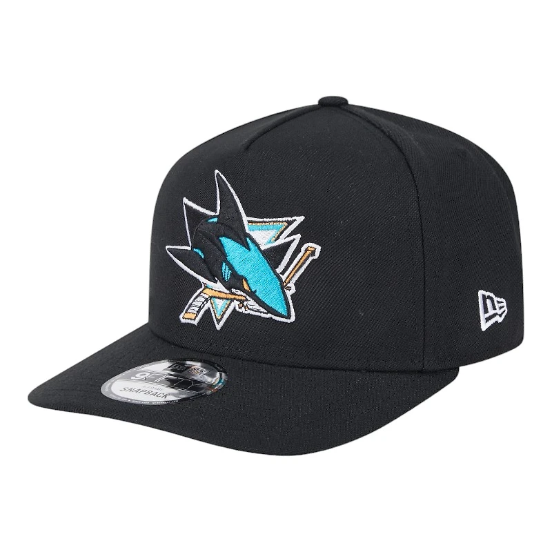 San Jose Sharks Black NHL New Era 9FIFTY A-Frame Snapback Hat