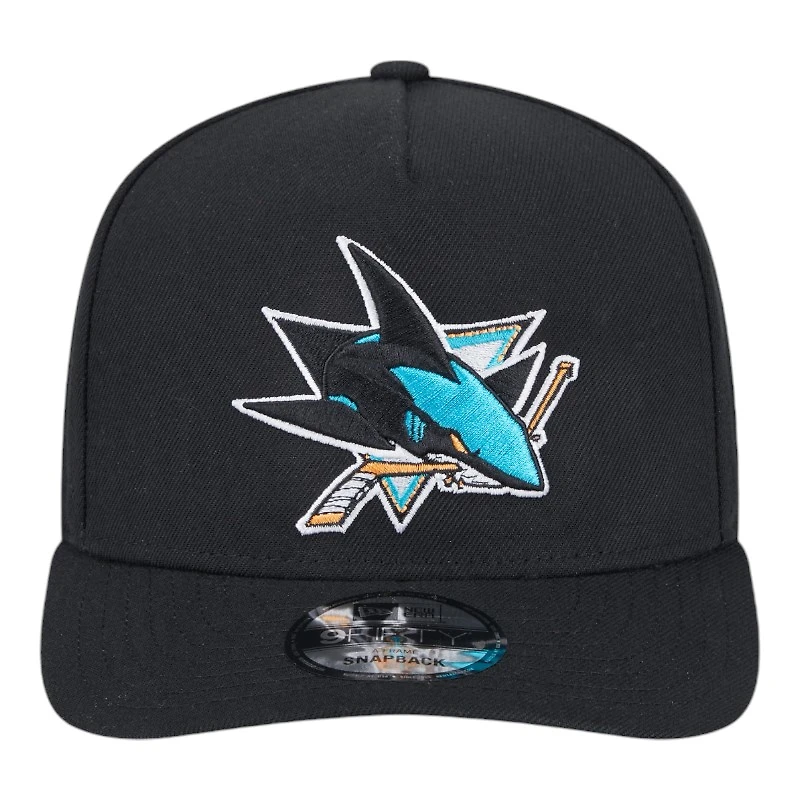 San Jose Sharks Black NHL New Era 9FIFTY A-Frame Snapback Hat