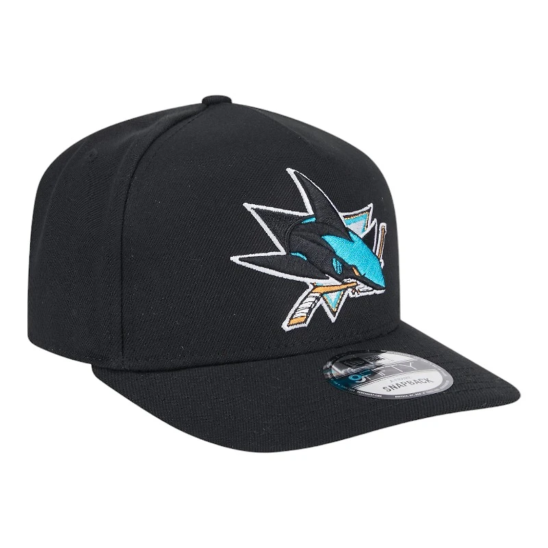 San Jose Sharks Black NHL New Era 9FIFTY A-Frame Snapback Hat