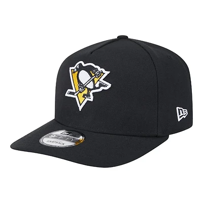 Pittsburgh Penguins Black NHL New Era 9FIFTY A-Frame Snapback Hat
