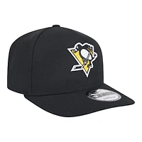 Pittsburgh Penguins Black NHL New Era 9FIFTY A-Frame Snapback Hat