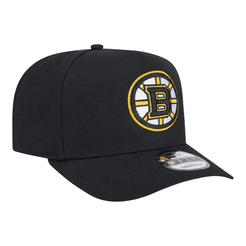 Boston Bruins Black NHL New Era 9FIFTY A-Frame Snapback Hat