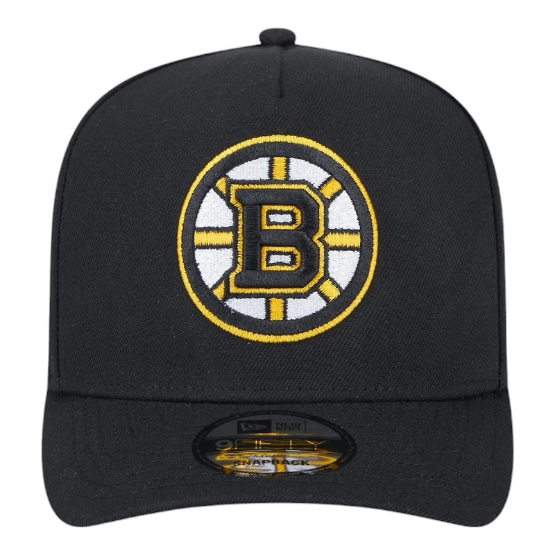 Boston Bruins Black NHL New Era 9FIFTY A-Frame Snapback Hat
