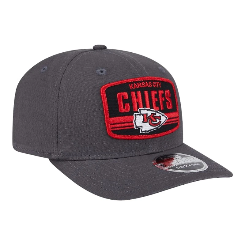 Kansas City Chiefs Graphite and Red New Era 9SEVENTY Stretch Snapback Hat