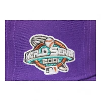 Arizona Diamondbacks Purple "DPM FittedHat Pack" 2001 World Series Patch Gray UV New Era 59Fifty Fitted Hat
