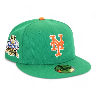 New York Mets Green "DPM FittedHat Pack" 40th Anniversary Patch Gray UV Era 59Fifty Fitted Hat