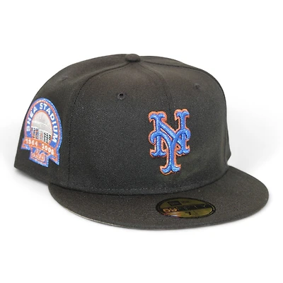 New York Mets Black "DPM FittedHat Pack" Blue Shea Stadium Patch Gray UV Era 59Fifty Fitted Hat