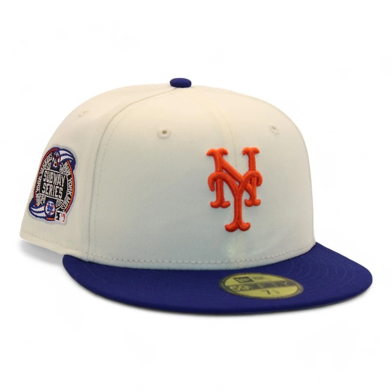 New York Mets Cream and Blue "DPM FittedHat Pack" Subway Series Patch Gray UV Era 59Fifty Fitted Hat