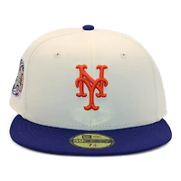 New York Mets Cream and Blue "DPM FittedHat Pack" Subway Series Patch Gray UV Era 59Fifty Fitted Hat