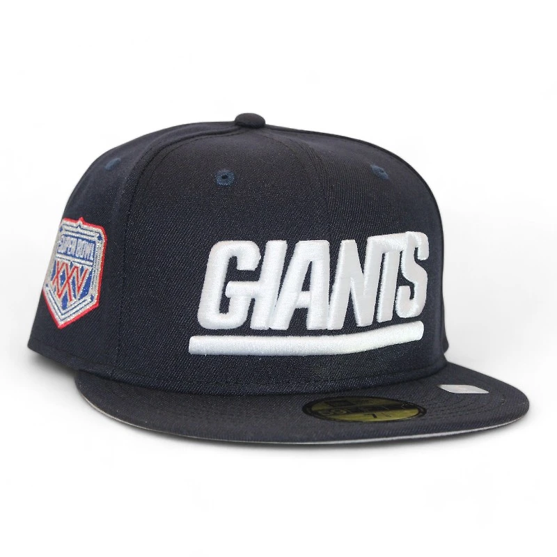New York Giants Navy "DPM FittedHat Pack" Super Bowl XXV Patch Gray UV Era 59Fifty Fitted Hat