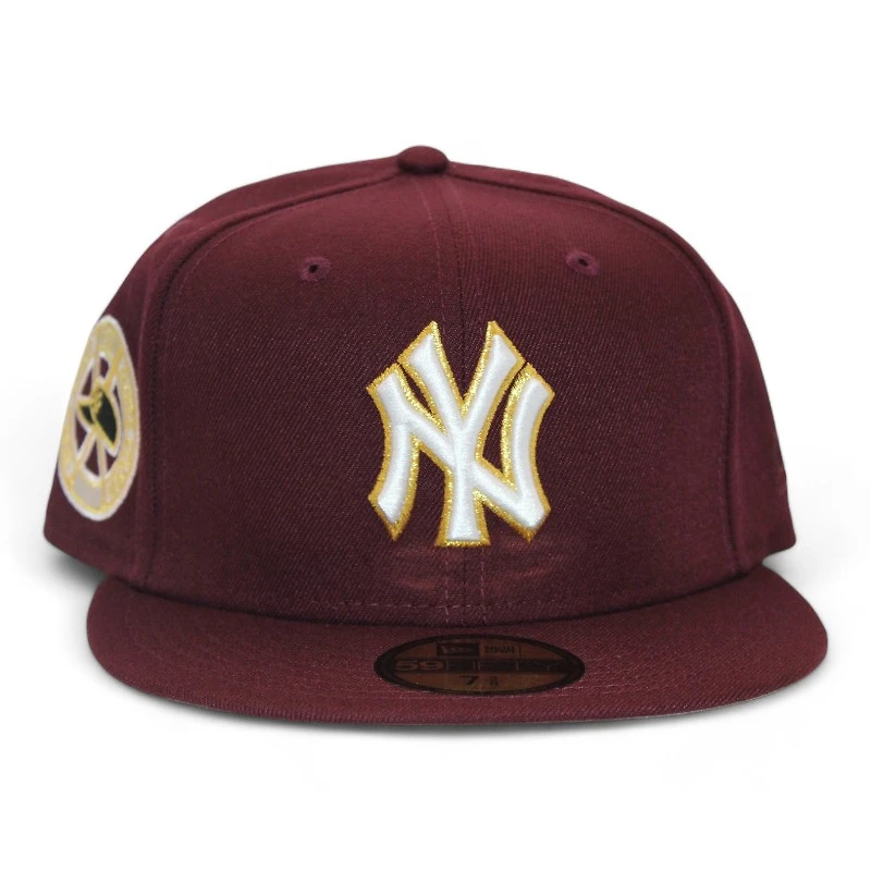 New York Yankees Maroon "DPM FittedHat Pack" 1961 World Series Patch Gray UV Era 59Fifty Fitted Hat