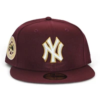 New York Yankees Maroon "DPM FittedHat Pack" 1961 World Series Patch Gray UV Era 59Fifty Fitted Hat