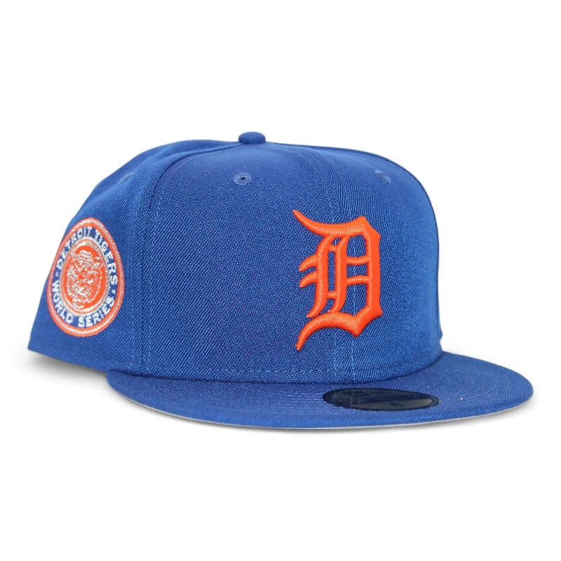 Detroit Tigers Blue "DPM FittedHat Pack" 1968 World Series Patch Gray UV New Era 59Fifty Fitted Hat