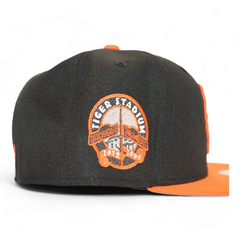 Detroit Tigers Black and Orange "DPM FittedHat Pack" Tiger Stadium Patch Gray UV New Era 59Fifty Fitted Hat