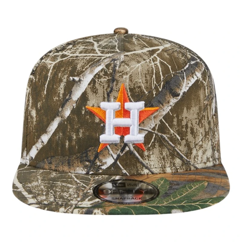 Houston Astros Realtree Camo Gray UV New Era 9FIFTY A-Frame Snapback Hat