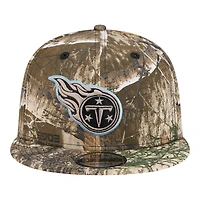 Tennessee Titans Realtree Camo Superbowl Patch Gray UV New Era 9FIFTY Snapback Hat