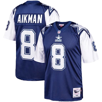 Dallas Cowboys Troy Aikman Navy and White 1995 Mitchell & Ness Legacy Jersey