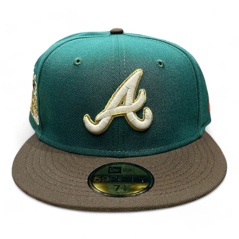 Atlanta Braves Green and Brown Two Tone 2000 ASG Patch Gray UV New Era 59FIFTY Fitted Hat