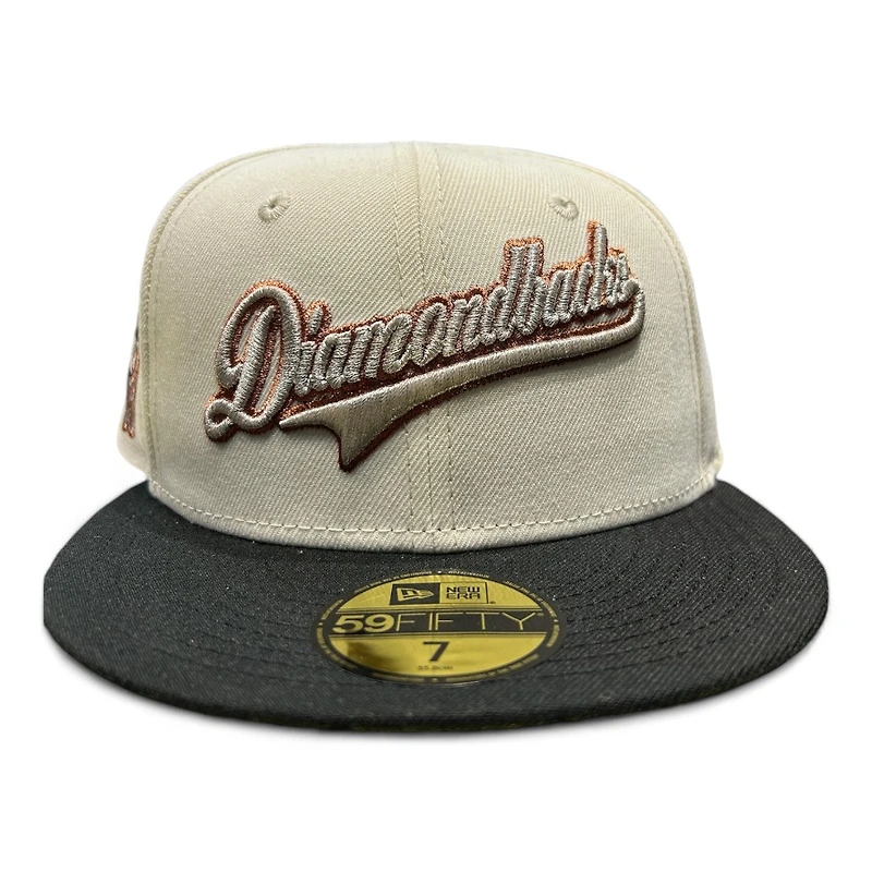 Arizona Diamondbacks Chrome and Black Two Tone 1998 Inaugural Patch Pink UV New Era 59FIFTY Fitted Hat