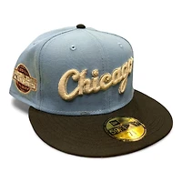 Chicago White Sox Blue and Black Two Tone 2005 WS Patch Gray UV New Era 59FIFTY Fitted Hat