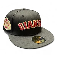 San Francisco Giants Black and Warm Wine Metallic Year 2000 Patch Green UV New Era 59FIFTY Fitted Hat