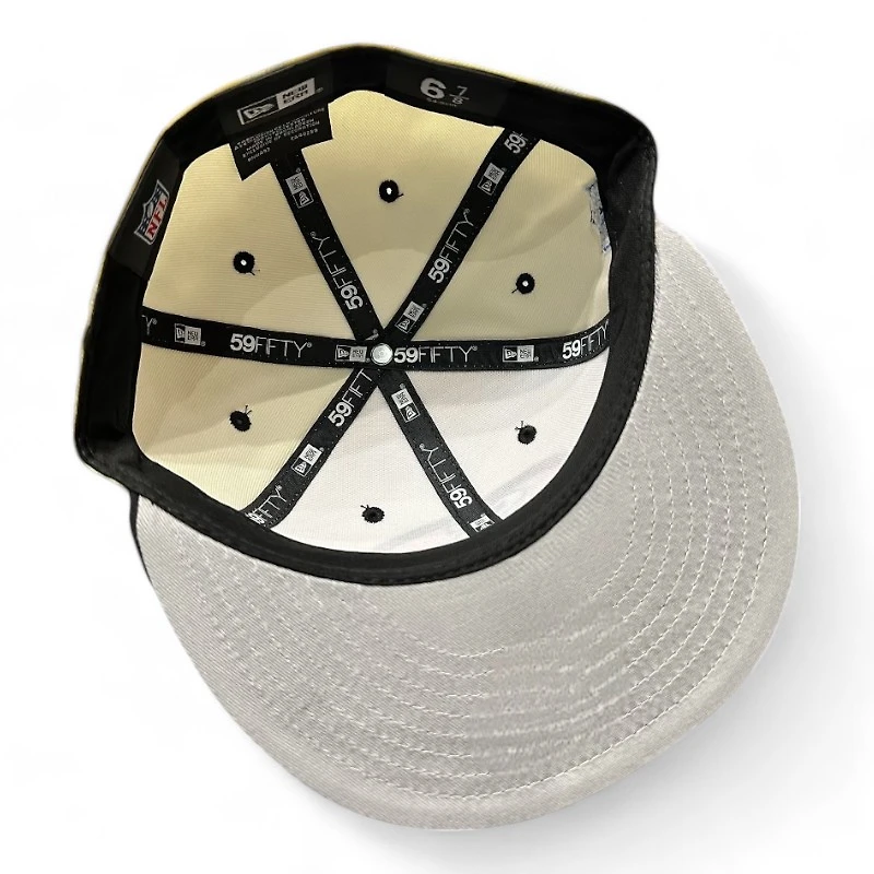 San Francisco 49ers Chrome and Black Two Tone NFL Patch Gray UV New Era 59FIFTY Fitted Hat