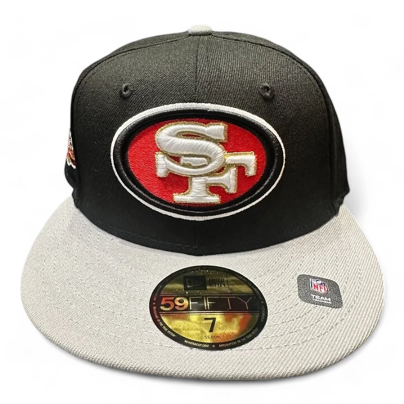 San Francisco 49ers Black and Gray Two Tone Pro Bowl Patch Green UV New Era 59FIFTY Fitted Hat