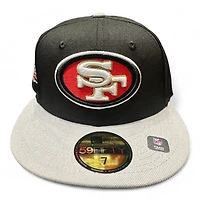 San Francisco 49ers Black and Gray Two Tone Pro Bowl Patch Green UV New Era 59FIFTY Fitted Hat