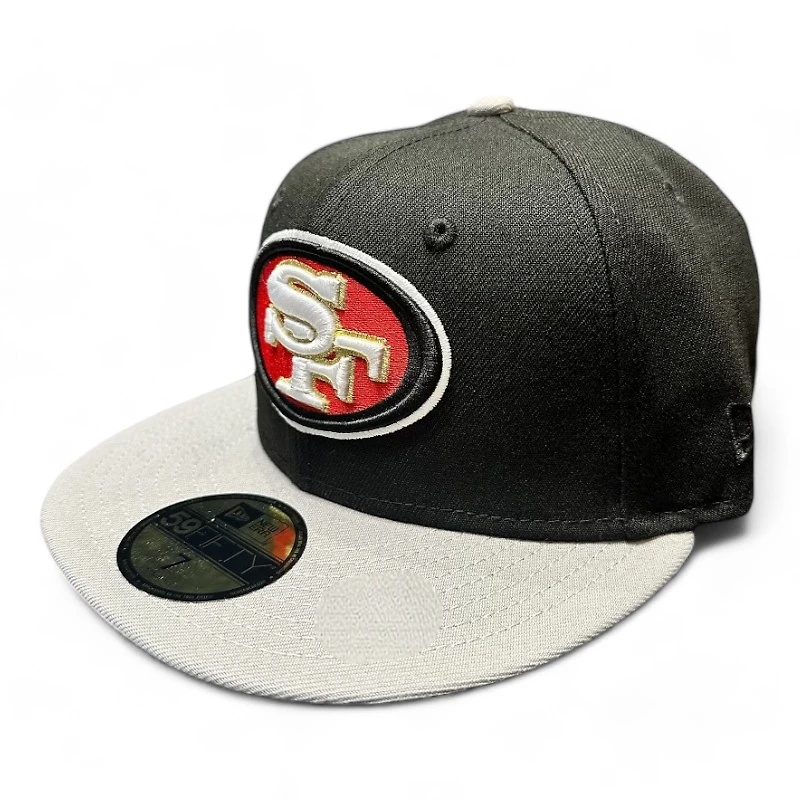 San Francisco 49ers Black and Gray Two Tone Pro Bowl Patch Green UV New Era 59FIFTY Fitted Hat