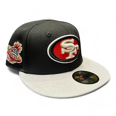 San Francisco 49ers Black and Gray Two Tone Pro Bowl Patch Green UV New Era 59FIFTY Fitted Hat