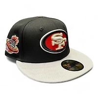 San Francisco 49ers Black and Gray Two Tone Pro Bowl Patch Green UV New Era 59FIFTY Fitted Hat