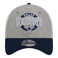 Dallas Cowboys Grey Heather Mesh Back New Era 39THIRTY Flex Fit Hat