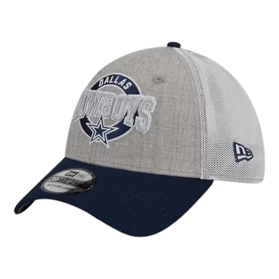 Dallas Cowboys Grey Heather Mesh Back New Era 39THIRTY Flex Fit Hat