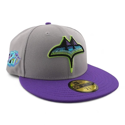 Tampa Bay Rays Gray "City Connect Remix" 25th Anniversary Patch UV New Era 59FIFTY Fitted Hat